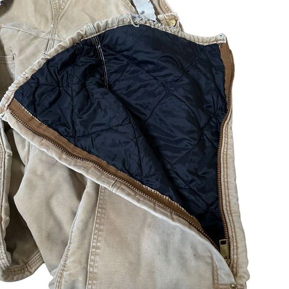 VTG Carhartt Insulated Overalls Coveralls Quilt Lined Men’s Size 36x30 - Picture 3 of 4